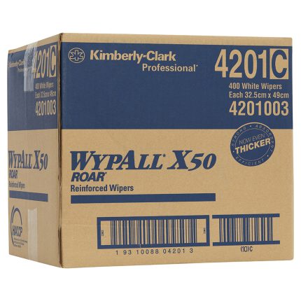 4201 Wypall™ X50 Single Sheet Wiper, White, 400 Wipers/Case 4201 Wypall™ X50 Single Sheet Wiper, White, 400 Wipers/Case