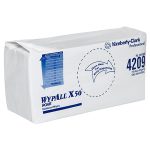 4209 Wypall™ X50 Single Sheet Wiper, Blue, 75 Wipers/Pack, 8 Packs/Case