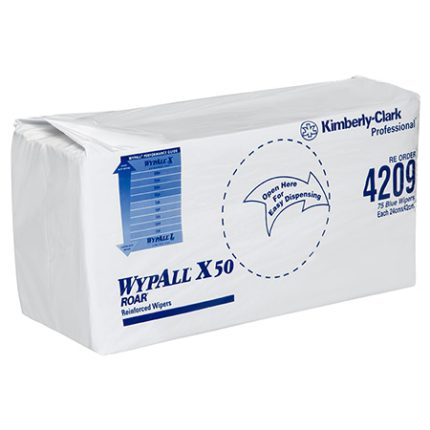 4209 Wypall™ X50 Single Sheet Wiper, Blue, 75 Wipers/Pack, 8 Packs/Case 4209 Wypall™ X50 Single Sheet Wiper, Blue, 75 Wipers/Pack, 8 Packs/Case