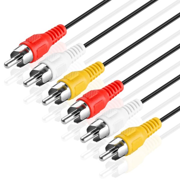 Male to Male 3 x RCA AV Cable 2m