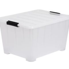 Storage Box Translucent White 50L