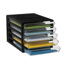 Desktop File Organizer 5 Drawer Black