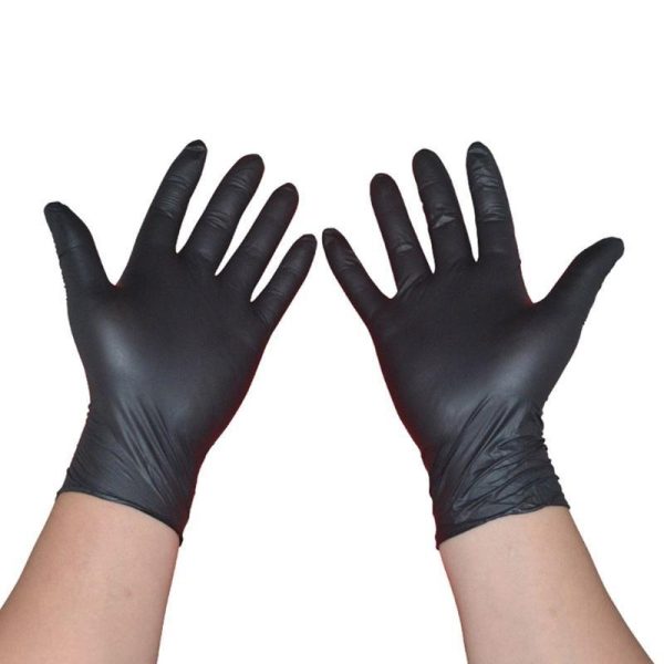 BLACK LATEX GLOVES POWDER-FREE (1000/carton)