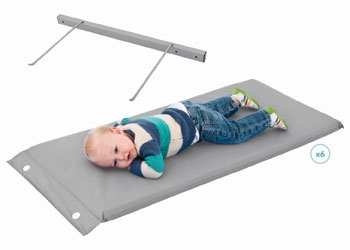 Wall Rack & 6 Mats – 5cm thick – Grey