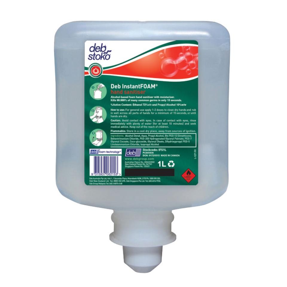 Deb Instand Foam Hand Sanitiser - 1 Litre Cartridge