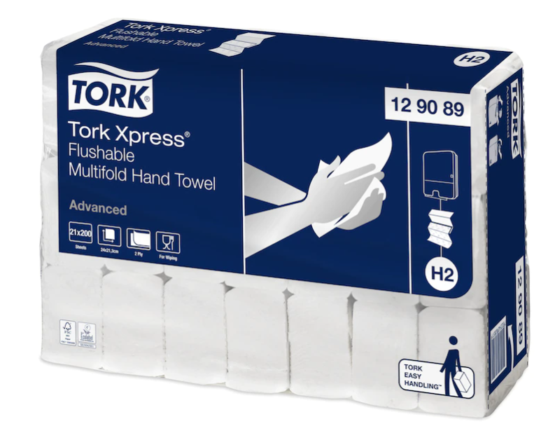 Tork Xpress® Flushable Multifold Hand Towel Tork Xpress® Flushable Multifold Hand Towel