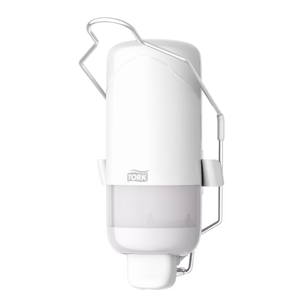 Tork liquid soap dispenser w bracket, White