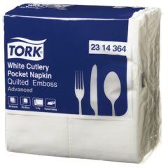 Tork Quilted White Cutlery Pocket Napkin (12/CTN)