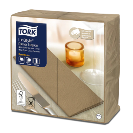 Tork Premium Linstyle® Dinner Napkin 1/8 Folded (12/CTN) Tork Premium Linstyle® Dinner Napkin 1/8 Folded (12/CTN)