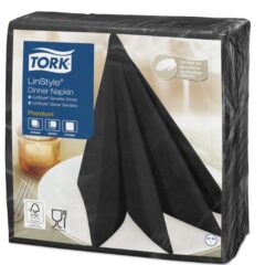 Tork Premium Linstyle® Black Dinner Napkin (12/CTN)