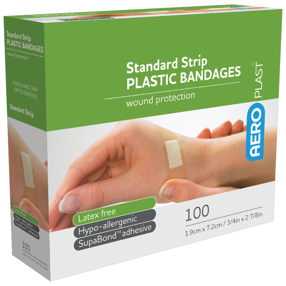 Plastic Adhesive Strips (Children Characters Print) - 100/Pack