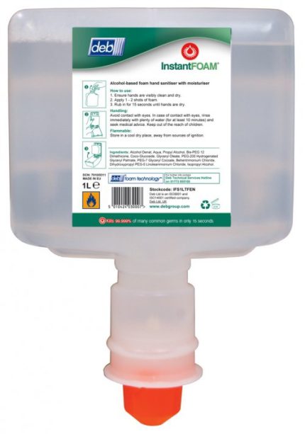 Deb Instand Foam Hand Sanitiser - 1 Litre Cartridge Deb Instand Foam Hand Sanitiser - 1 Litre Cartridge