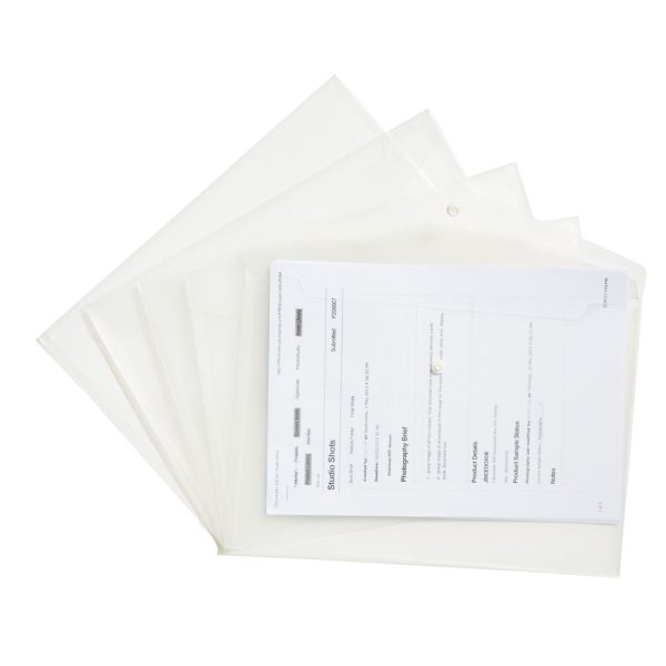 Document Wallet With Button Closure (A4 Size)