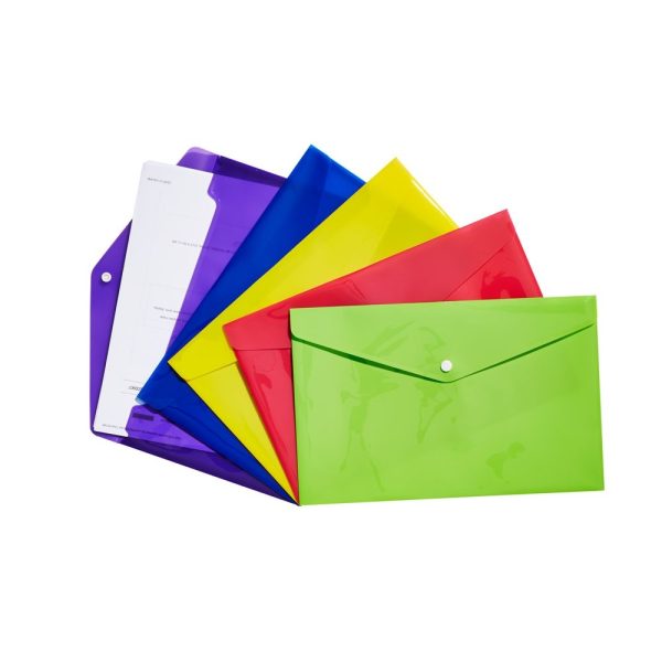 Document Wallet With Button Closure (A4 Size)